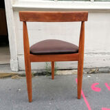 Chair in wood and skai, Yugoslavia, 1960