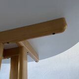 80s round beech table