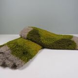 Pair of vintage Desso rugs from the 70s – moss green & beige