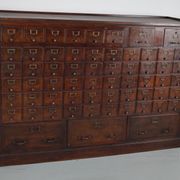 Large French oak notary apothecary cabinet / filing cabinet, 1920/30s