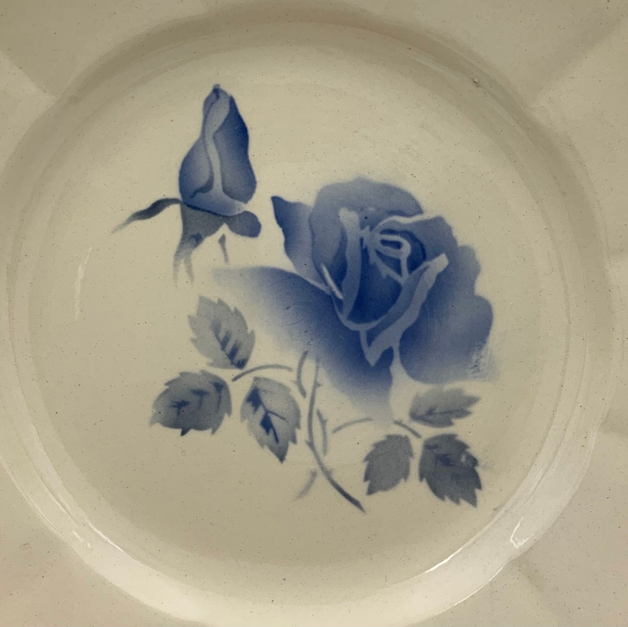 8 assiettes à dessert vintage faïence terre de fer Digoin, années 1940