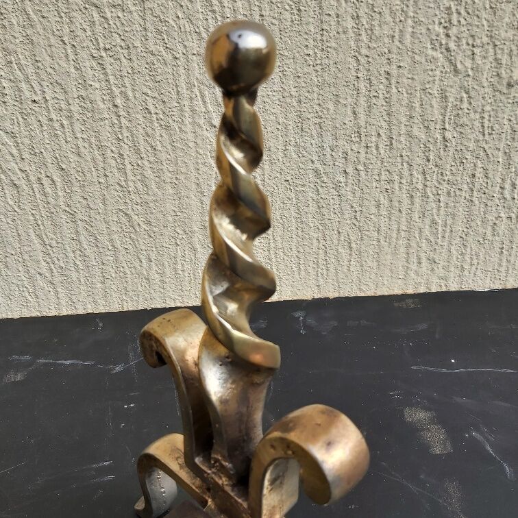 Pair of old bronze channels