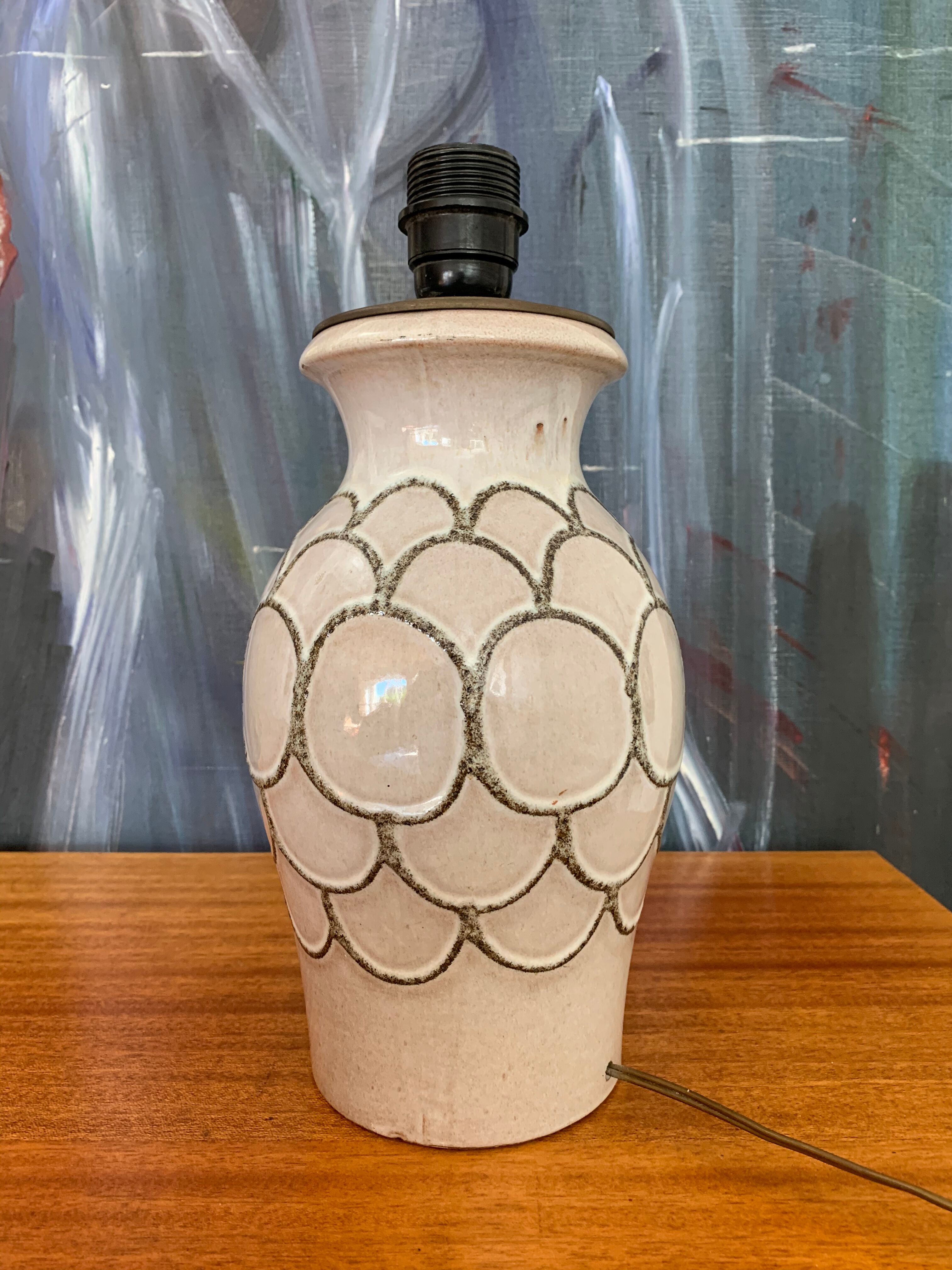 Vintage ceramic lamp foot