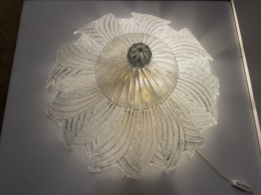 Large Venetian Murano Glass Flush Mount, 1960s