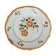 6 Badonviller Old Plate Plates - Orange and Green Flowers
