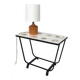 Ceramic and wrought iron side table