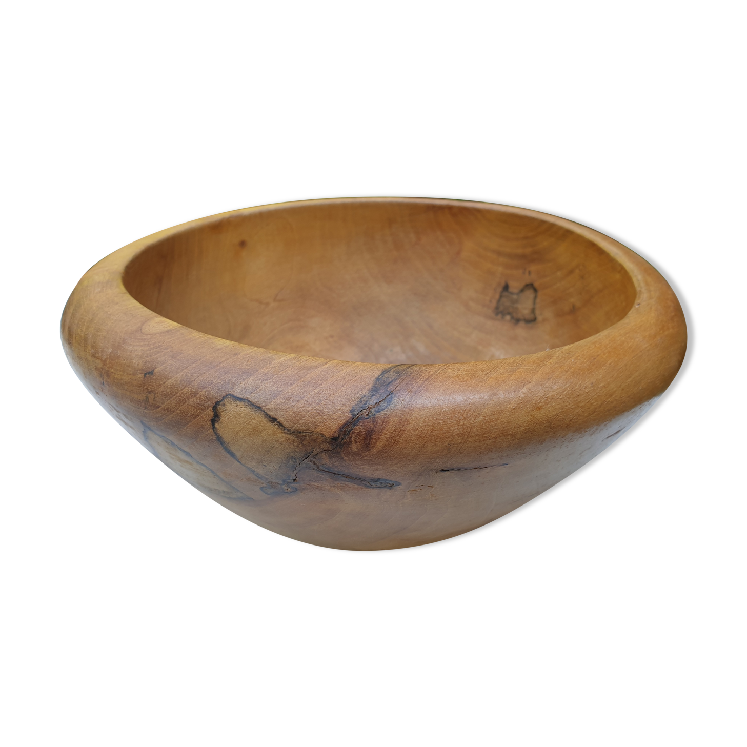 Salad bowl made of solid olive wood
