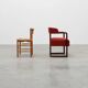 Art Deco red Reupholstered Chair, Belgium ca. 1920