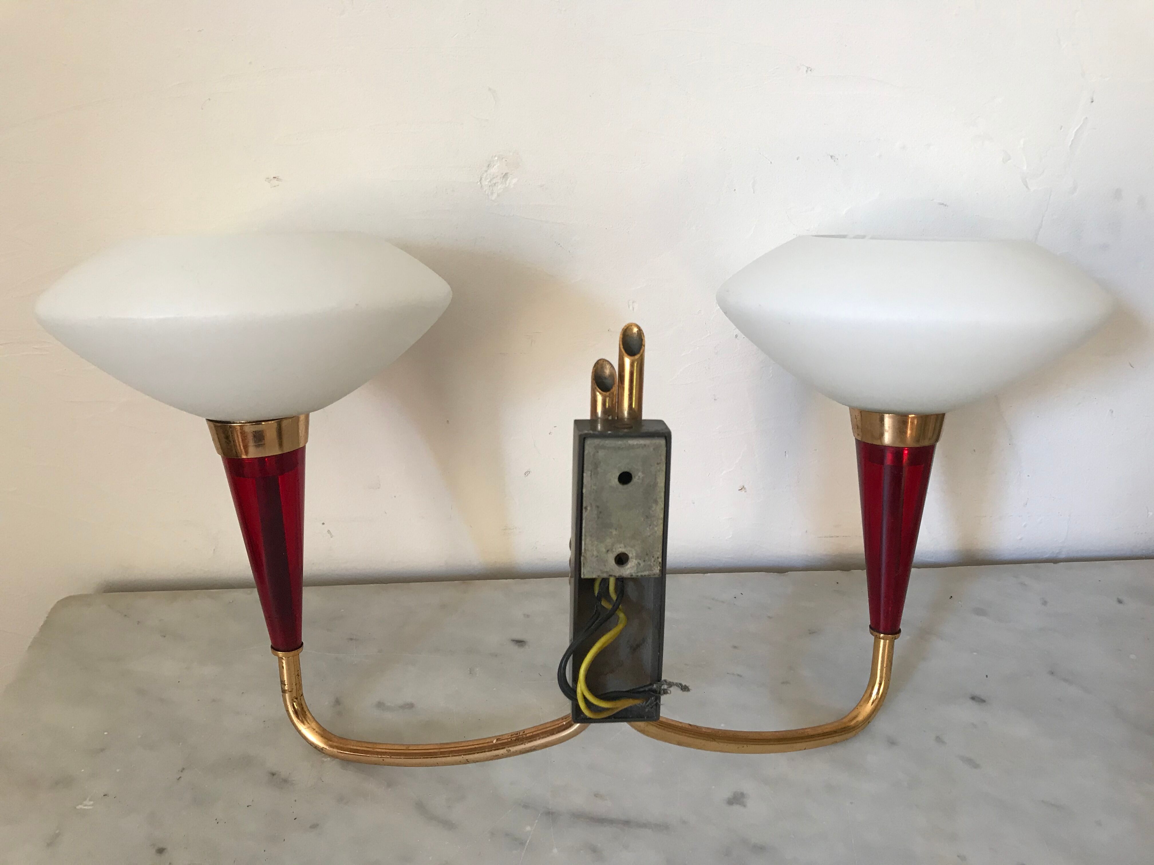 Vintage opaline sconce