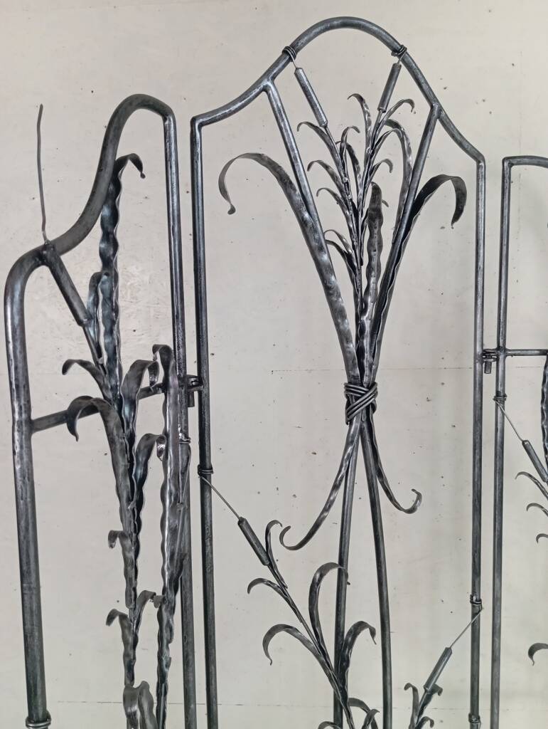 Artistic wrought iron screen