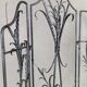 Artistic wrought iron screen