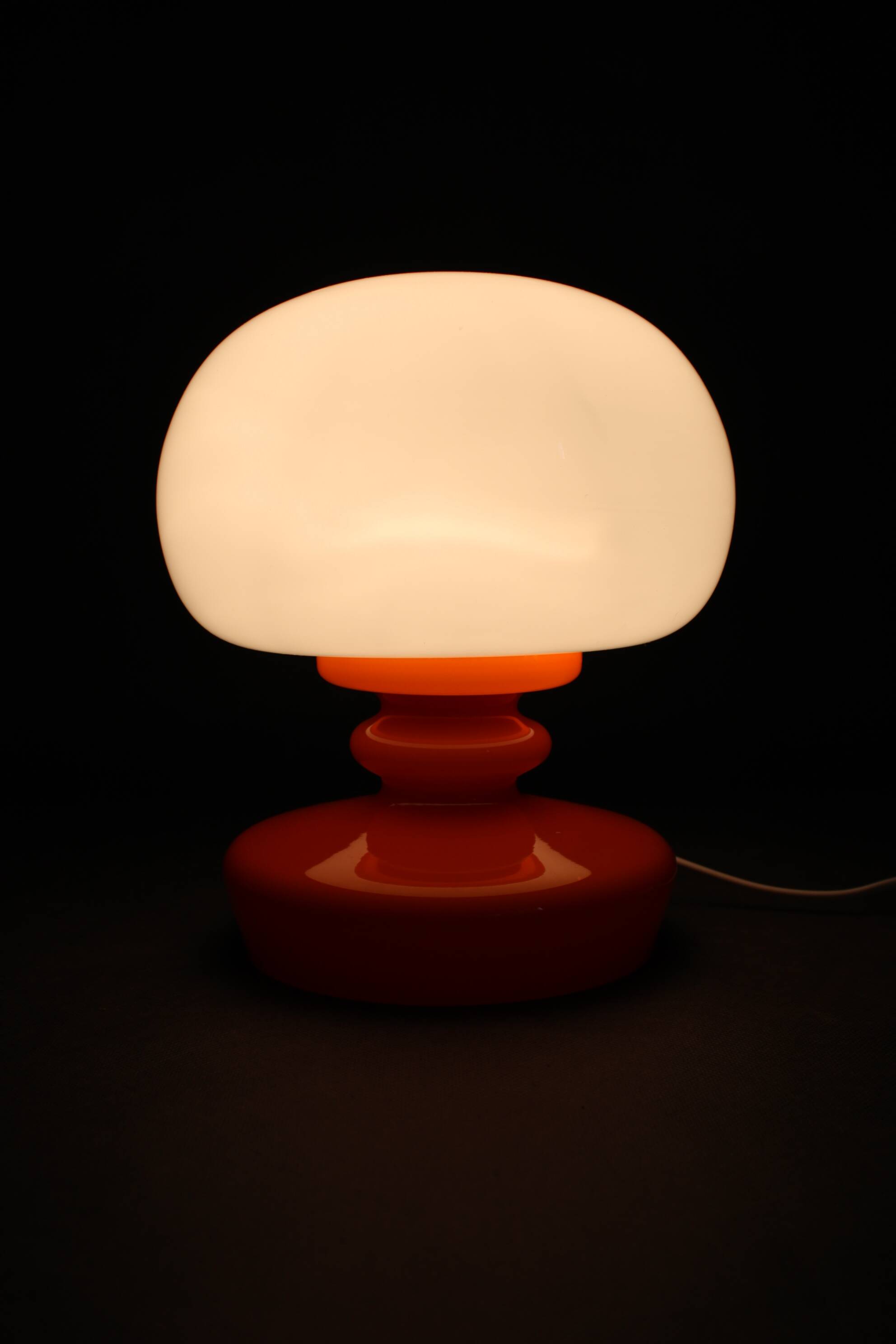 1970s Stepan Tabery Opaline Glass  Table Lamp, Czechoslovakia