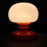 Lampe de table en verre opalin Stepan Tabery des années 1970, Tchécoslovaquie