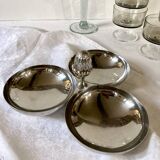 Silver-plated aperitif server / metal beggar, pine cone handle