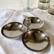 Silver-plated aperitif server / metal beggar, pine cone handle