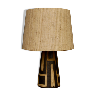 Vintage Brutalist Ceramic Table Lamp by Jan van Stolk. 1950s