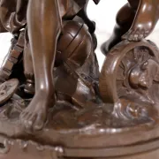 Adrien-Etienne Gaudez (1845-1902) bronze 'La Fortune récompense le travail'