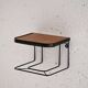 Hanging nightstand in teak and metal
