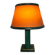 Art Deco Lamp Attributed to Paul Dupré Lafon / Se Killier and Parch Leather