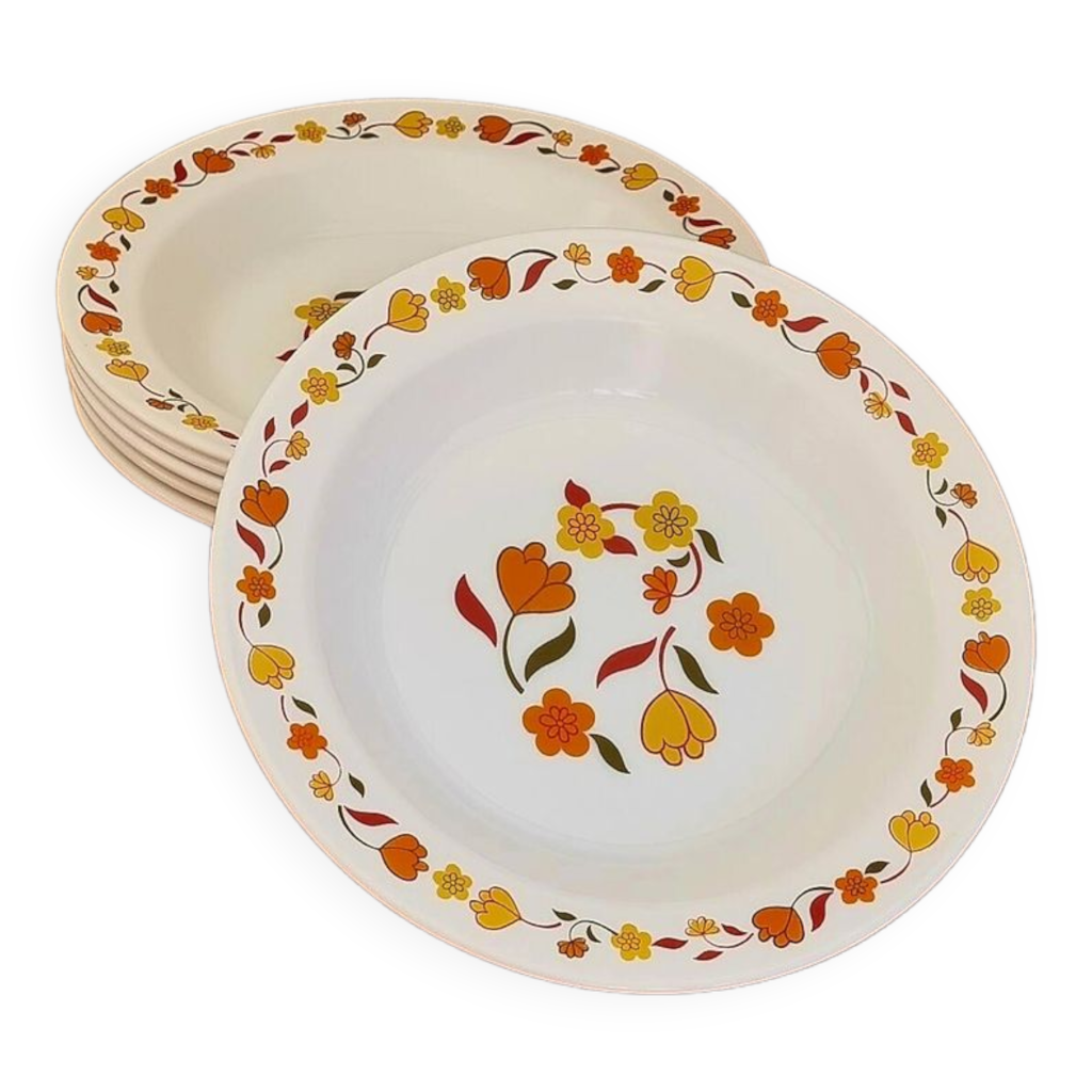 AHX Lot De 6 Assiettes Creuses - Assiettes Creuses - Assiettes