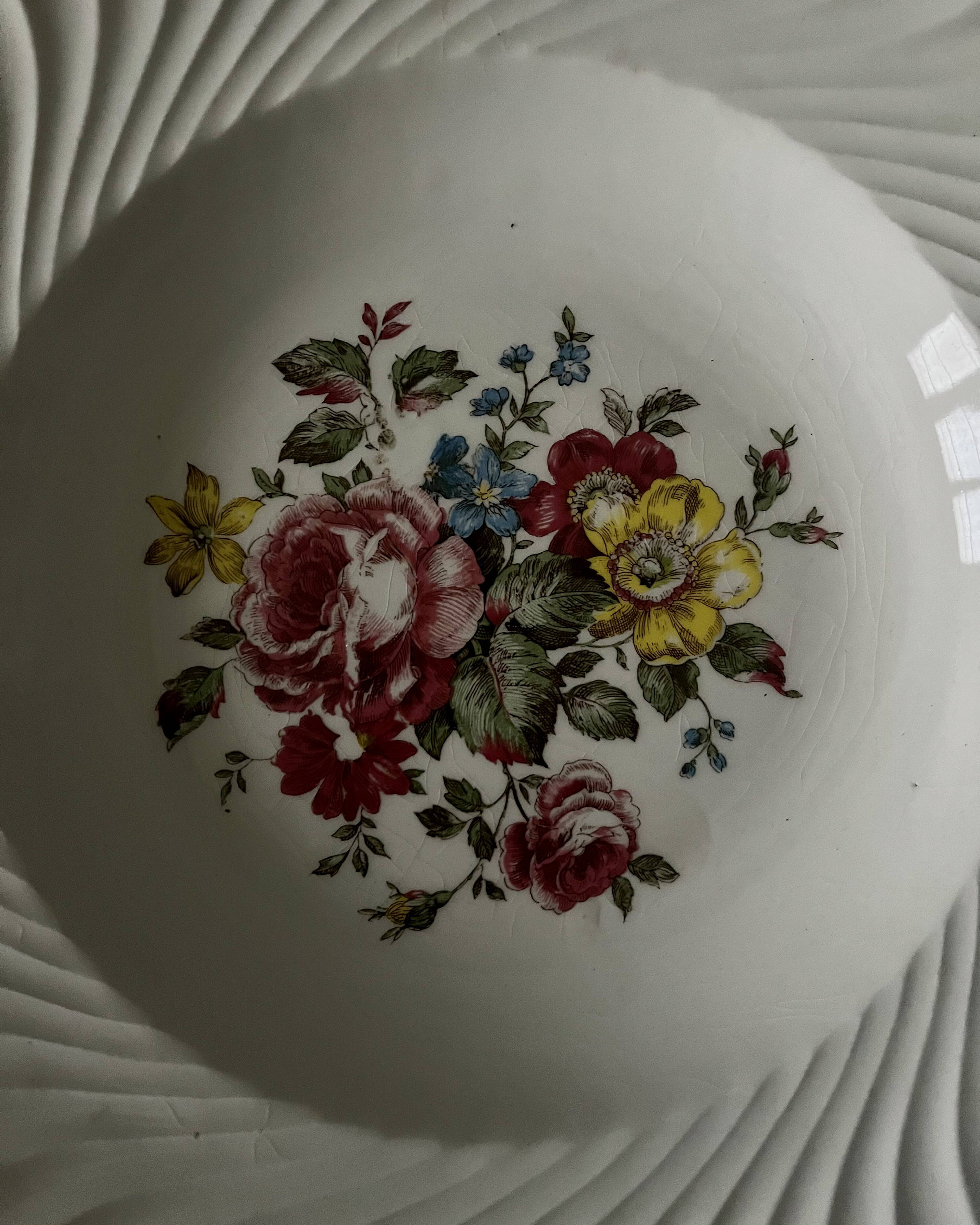 Shallow round plate Luneville Tradition