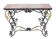 Wrought iron console with golden acanthus leaves, 1950