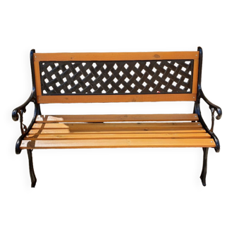 Banc de jardin en bois et fonte