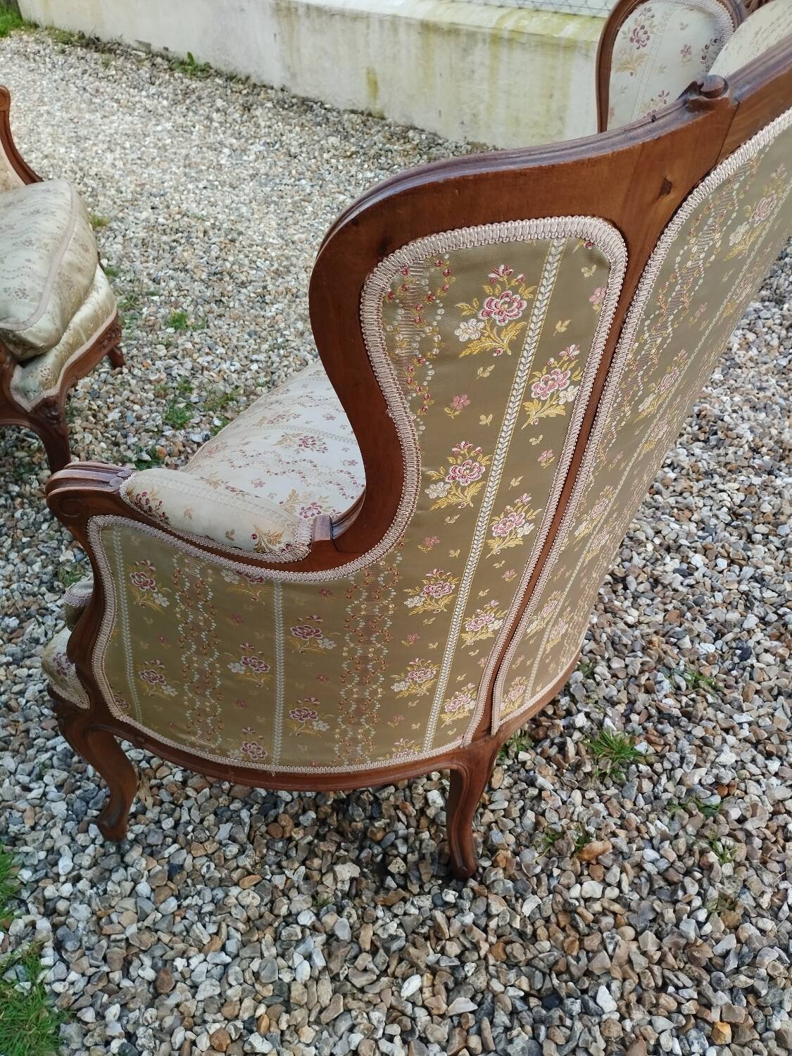 Paire de fauteuils anciens style louis xv