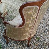 Paire de fauteuils anciens style louis xv