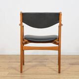 Mid-Century Teak & Leather Armchair, Denmark, 1960s