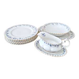 Royal Albert Memory Lane dinner set, dinner plate, gravy boat, bowl, platter