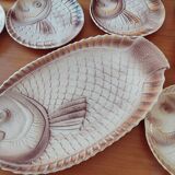 Bouillabaisse earthenware service from sarguemines vintage