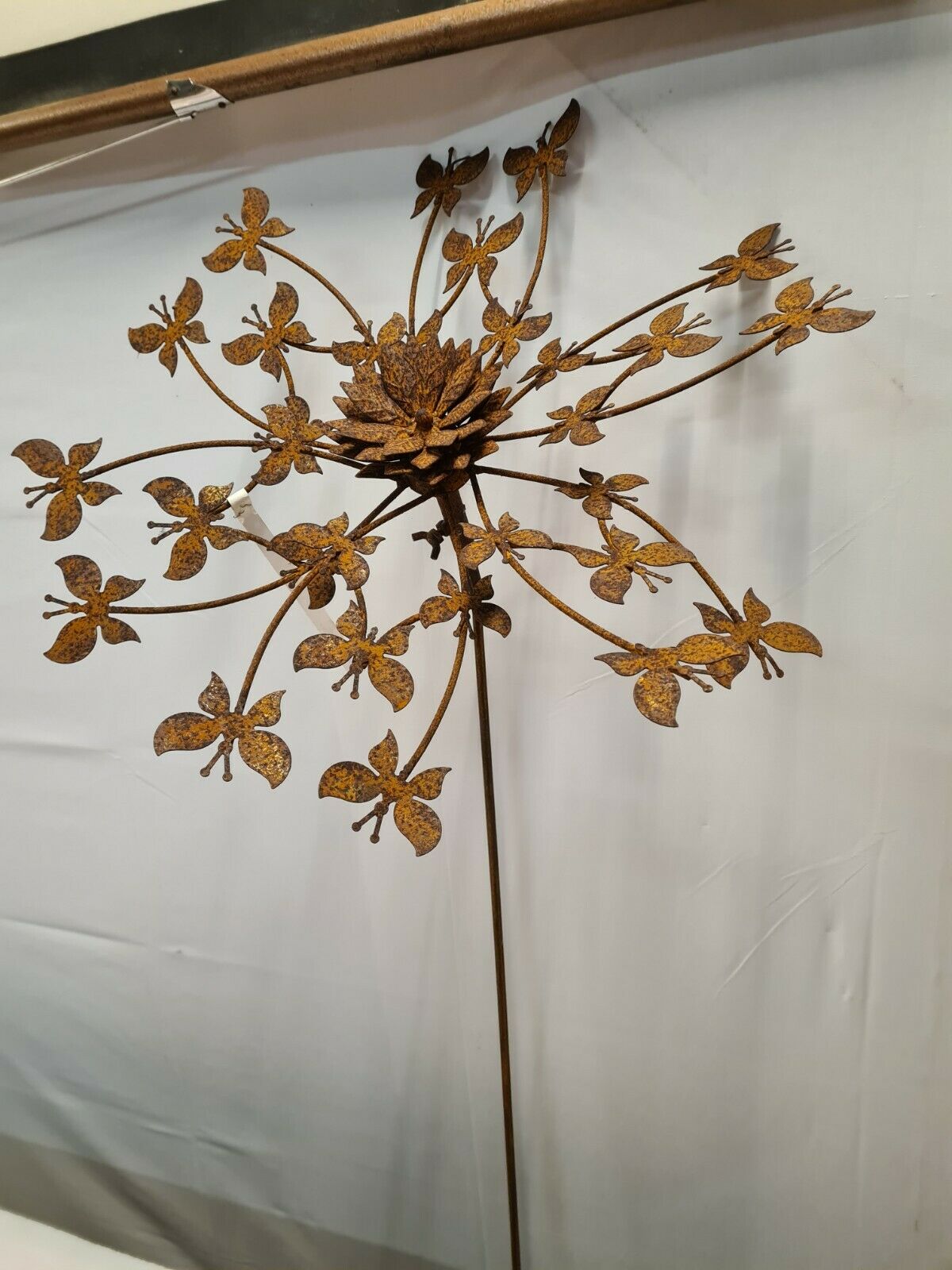 flower with butterflies , iron windmill