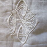 Old embroidered tablecloth - monogrammed: 245x190cm