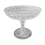 Chiseled glass compotier