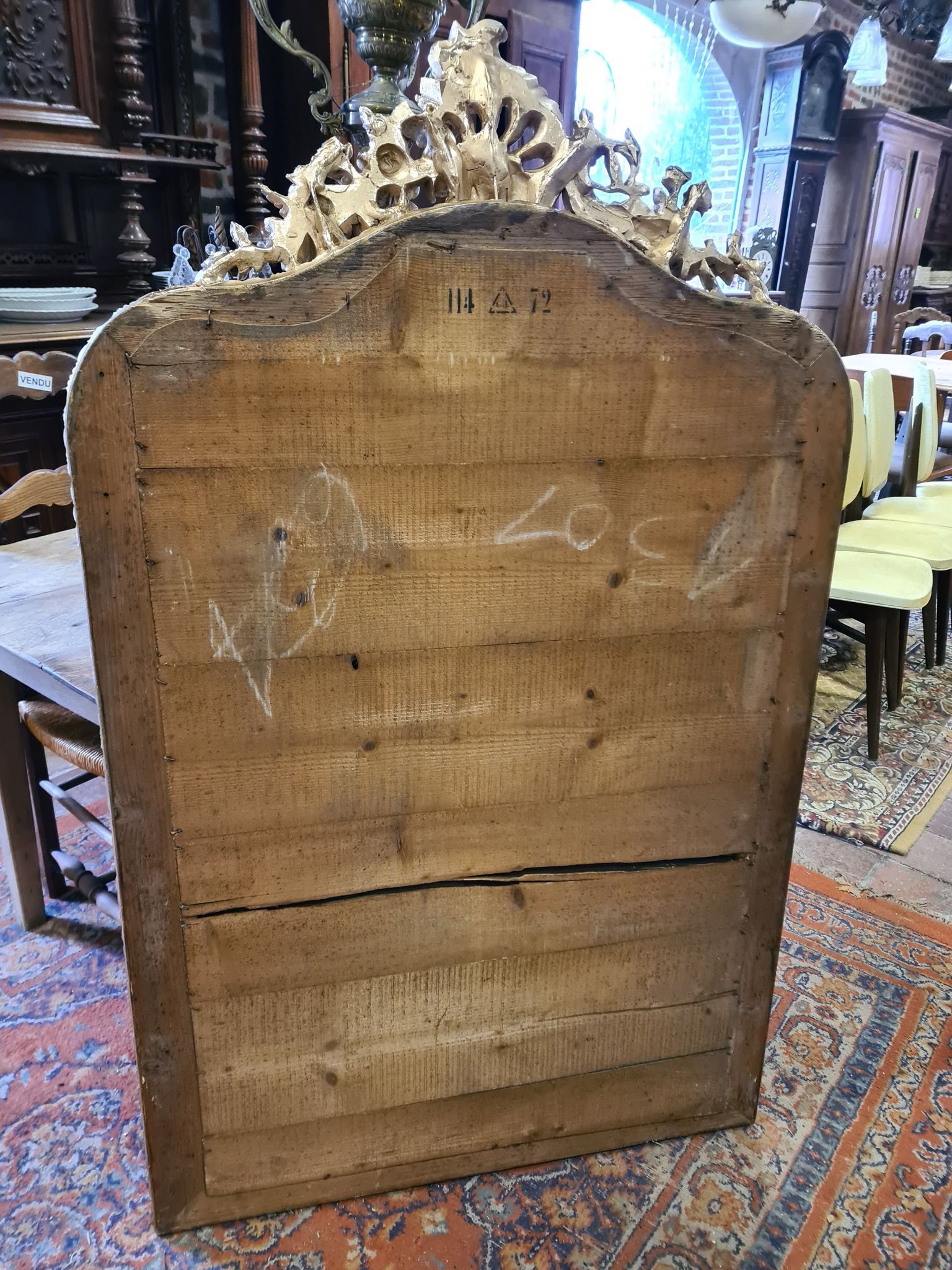Louis XV-style gold mirror