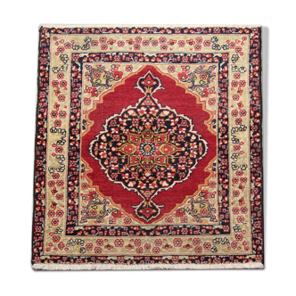 Antique persian kerman rug oriental wool area carpet 62x79cm