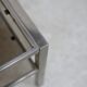 Double coffee table trays smoked glass steel. France, circa 1970
