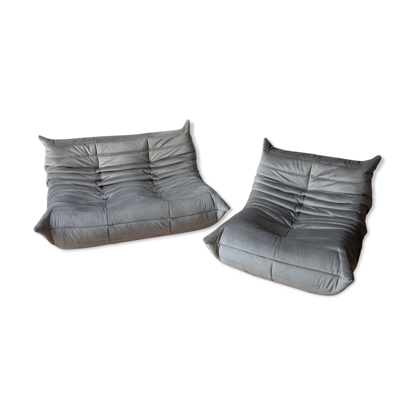 2 seater sofa and armchair « Togo », model designed by Michel Ducaroy 1973
