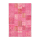 Handwoven oriental vintage 203 cm x 300 cm pink patchwork carpet