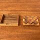 Mid-century Scandinavian teak dice game from the 1960s.