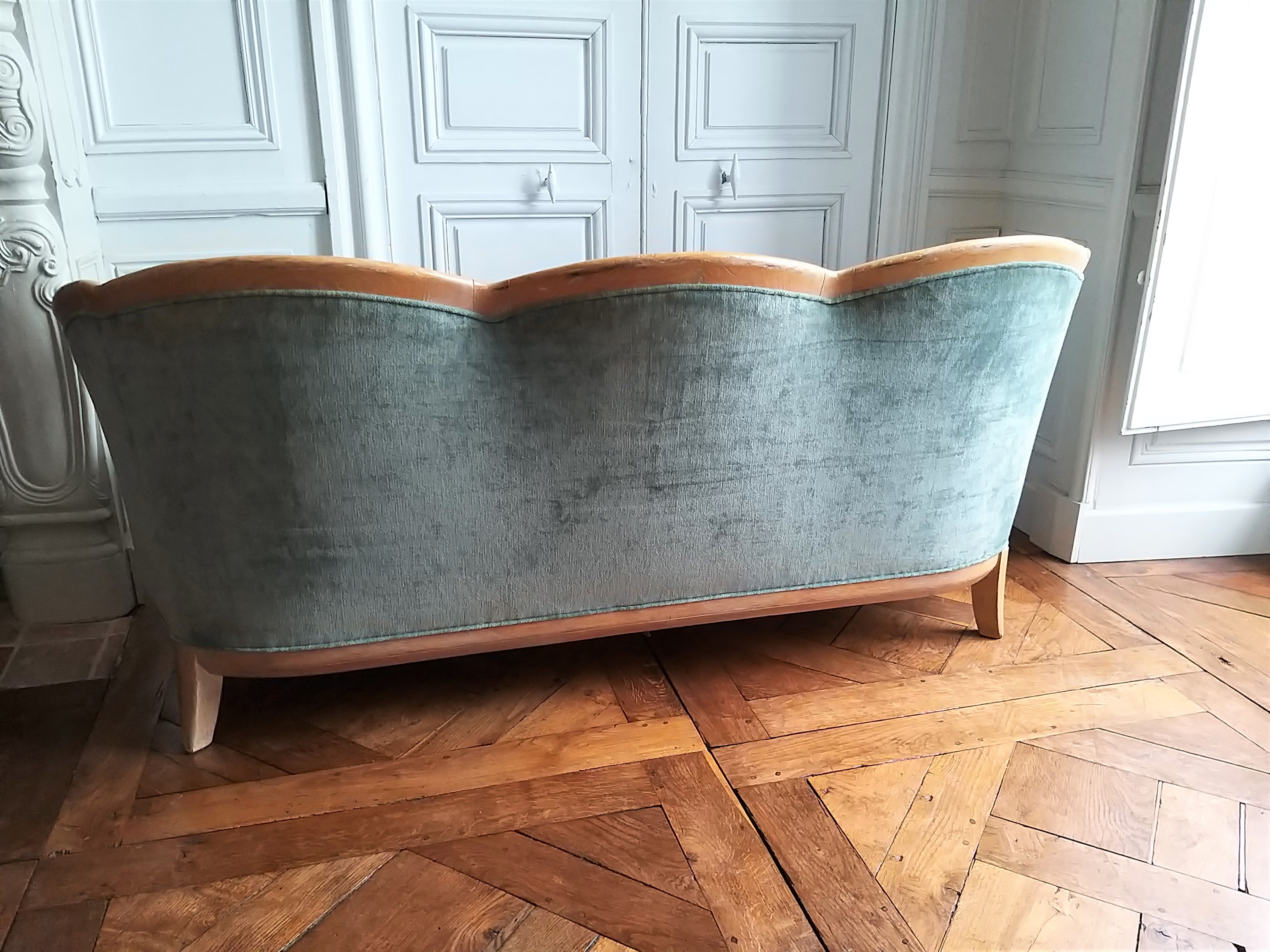 Vintage Art Deco style sofa design Rosello in Paris