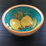Italian bowl painted lemon decor