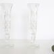 Paire de vases en verre moulé