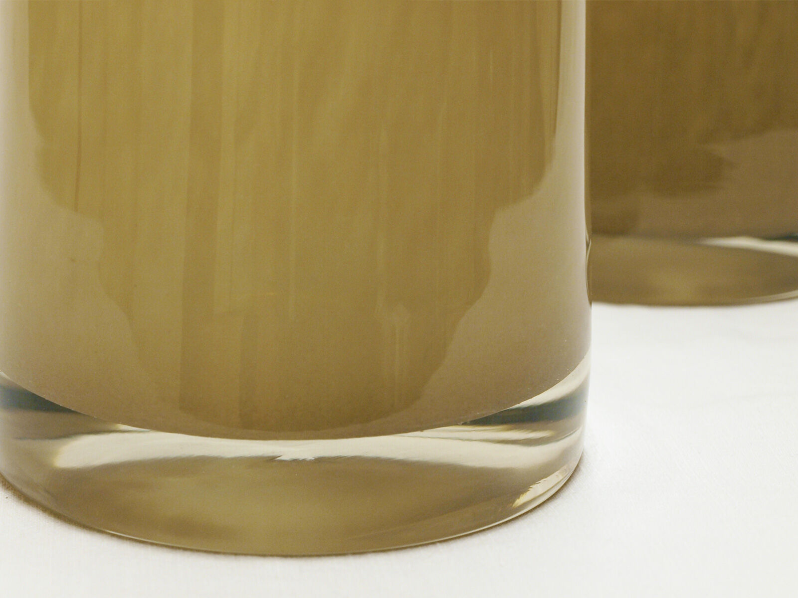 Pair of glass vases in the shape of shells