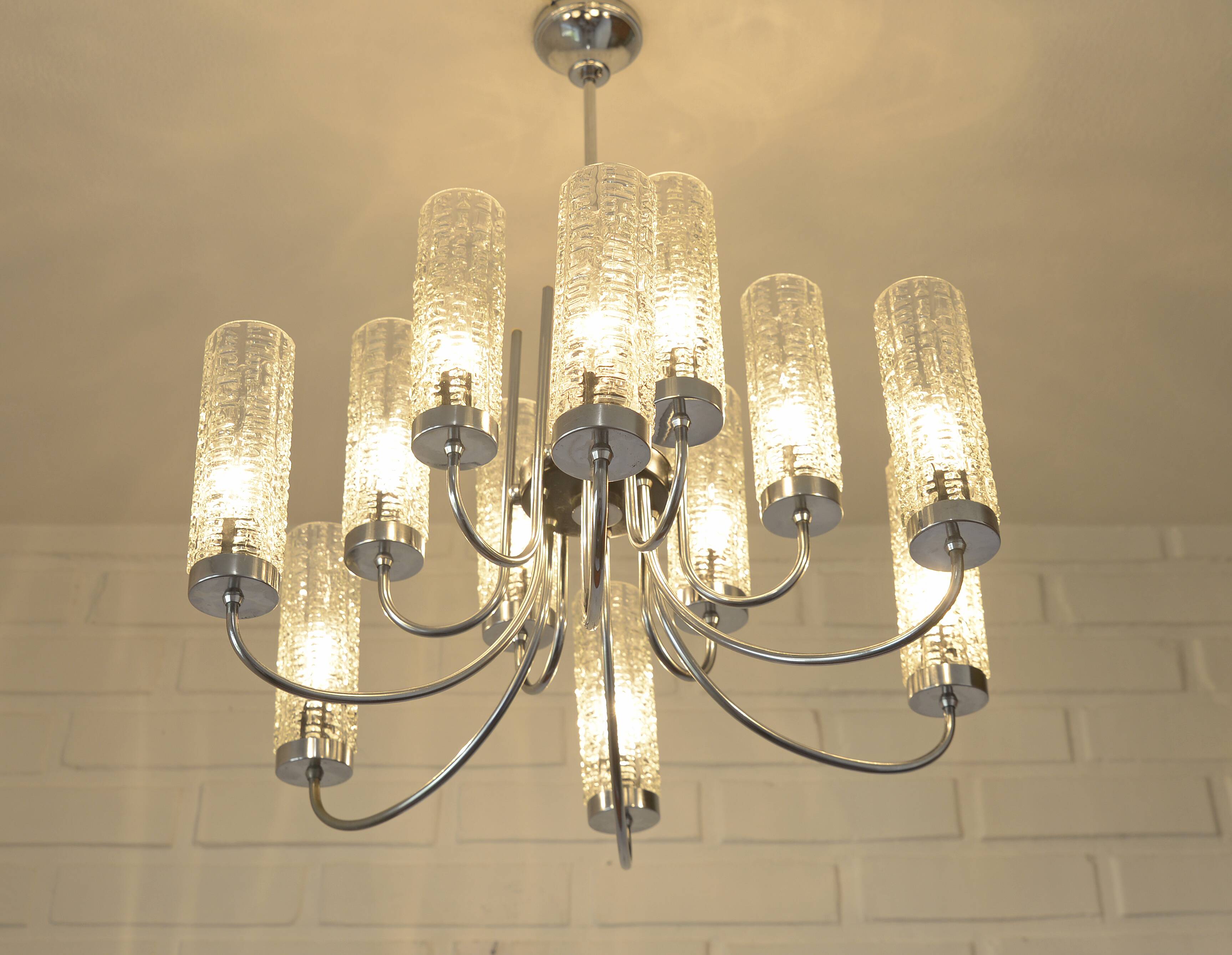 Hanging Lamp Vintage Pendant Light Large Light Fixture Glass Chandelier