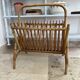 70s magazine rack in rattan & bamboo