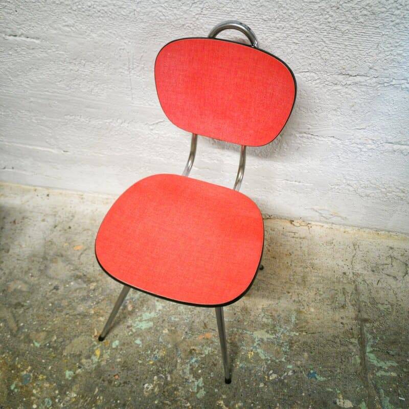 Red formica chair