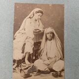 6 photographies anciennes danseuses joueurs d'échec Kabyles épicerie