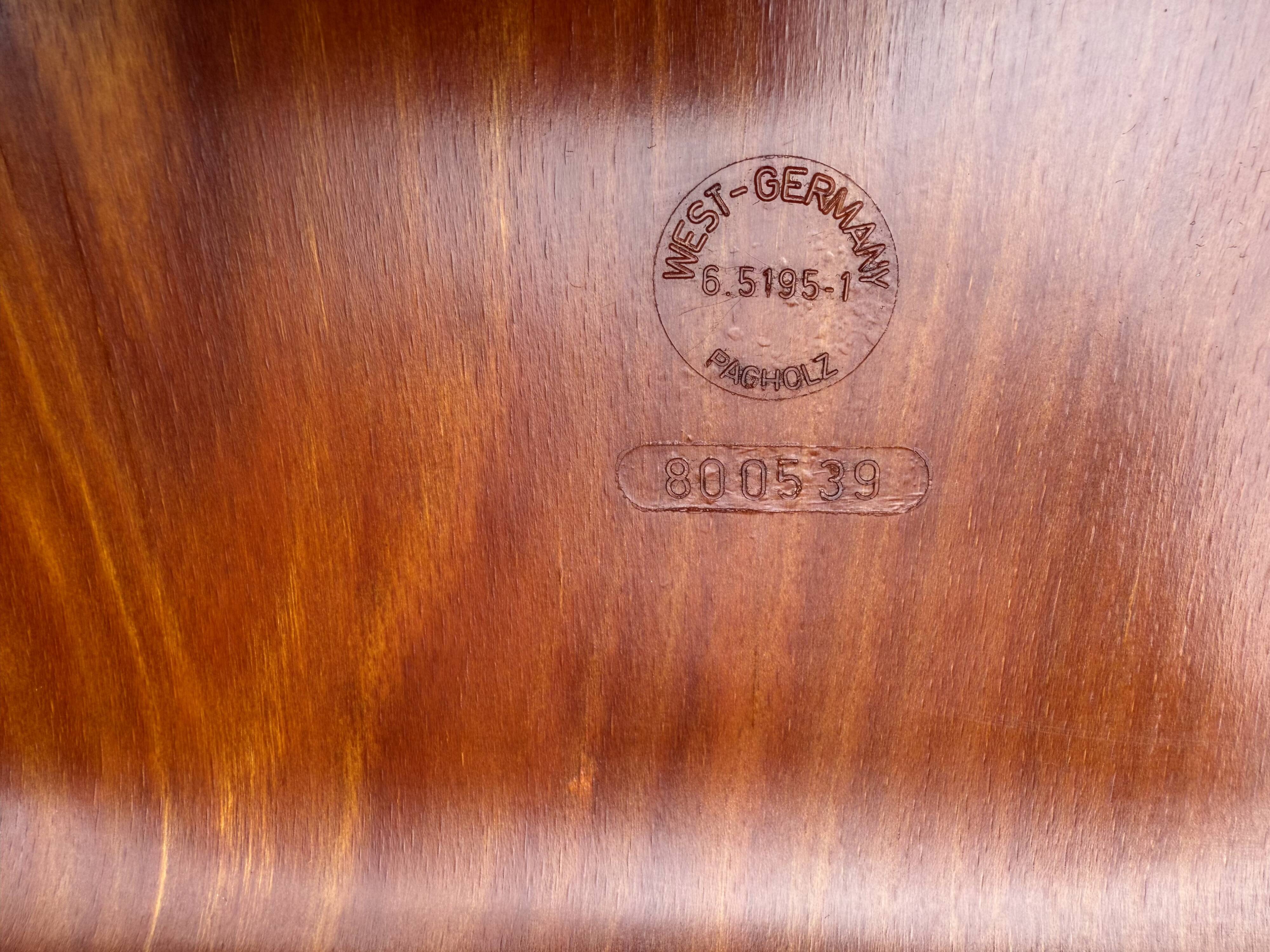 Set of 4 Galvanitas Thur-Op Seat Model S22 chairs from the 60s